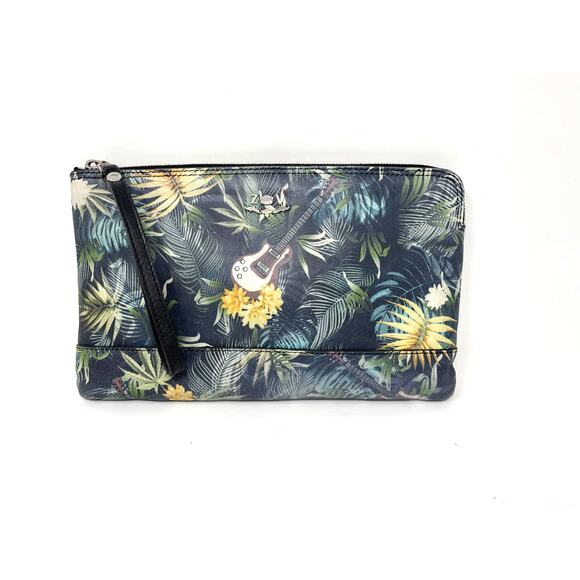 ZADIG & VOLTAIRE Jungle Leather Clutch Handbag ~Bag ~Excellent ~Guitar - Picture 1 of 16